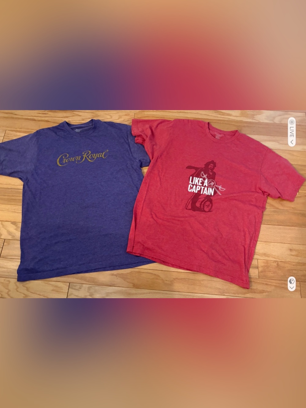 Vintage Captain Morgan and Crown Royal men’s t-shirts XL